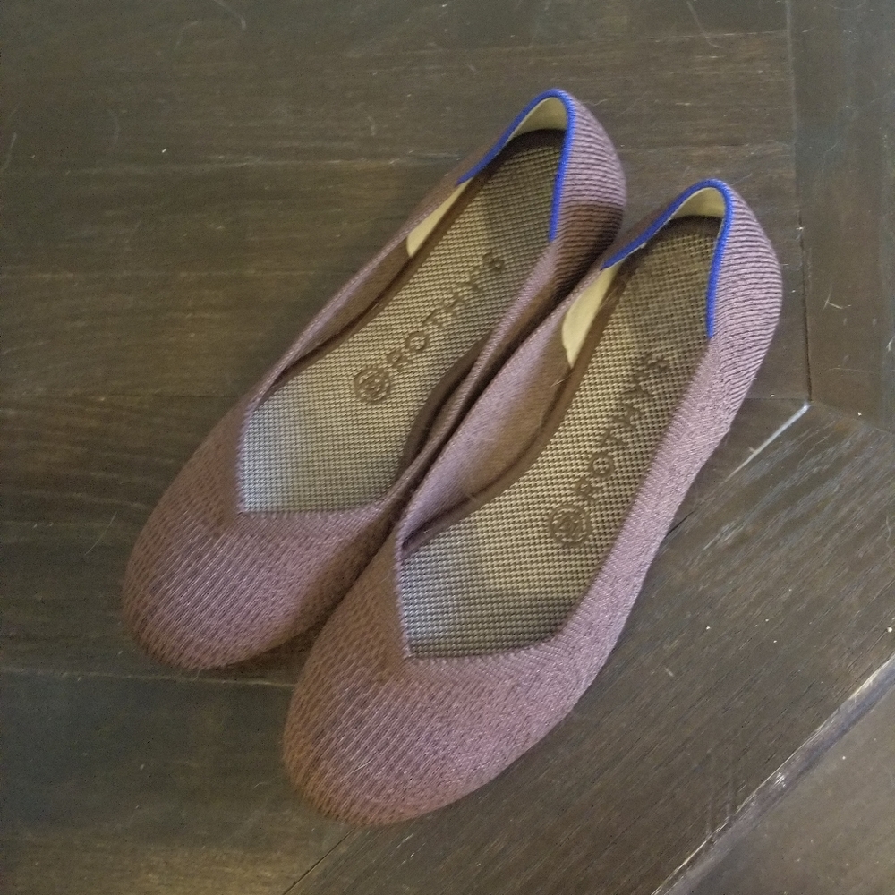 Rothys Brown Flats, size 8, Retired Pattern/Color